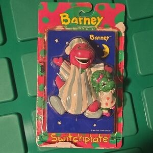 Vintage 90s  Barney & Baby Bop Light Switch Plate Cover Switchplate 1993 Y2K